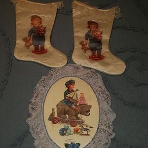 VINTAGE GIORDANO Boy/Girl Xmas Decos